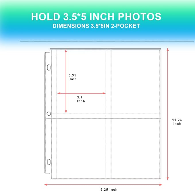 Aegero 100 Pack 3.5 x 5 Photo Sleeves - Image 2