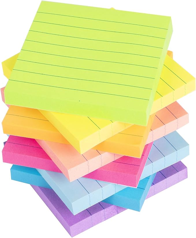 Sticky Notes 3x3 Inches, Bright Colors Self-Stick Pads by Vanpad