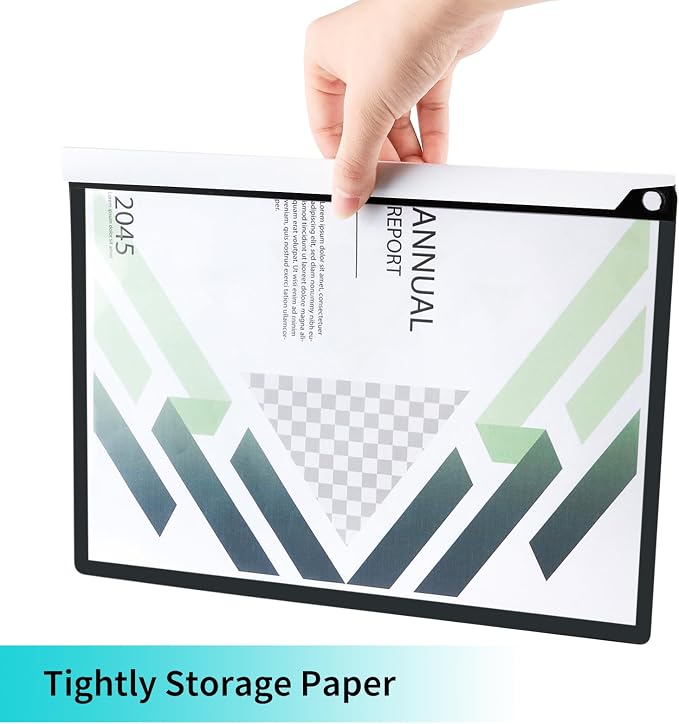 Clear Report Covers with Swing Clip, 5 Pack, 30 Sheet Capacity A4 Size File - Image 5