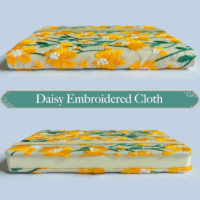 Daisy Gift, Flower Journal, Embroidered Notebook, Beautiful Journals - Image 4
