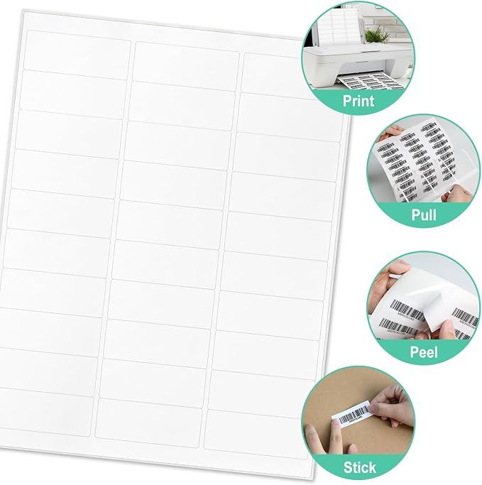 L LIKED Printable Address Labels, 000 Stickers, 30 per Sheet, Mailing Labels - Image 5