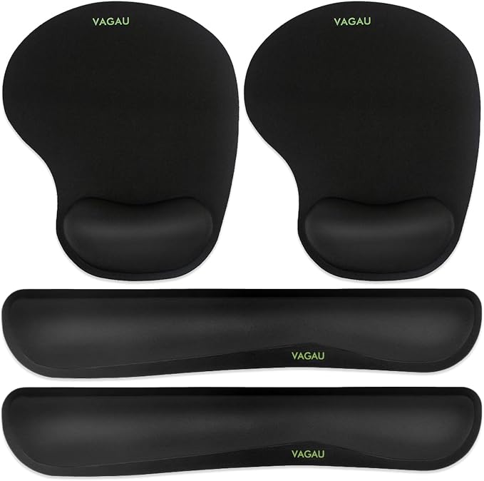 VAGAU Premium Keyboard Wrist Rest and Mouse Pad Wrist Support, Ergonomic Memory by VAGAU
