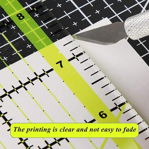UOOU Quilting Ruler, Square Quilting Rulers Fabric Cutting Ruler Acrylic - Image 7