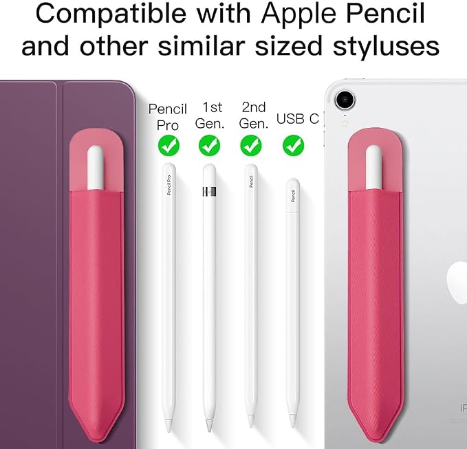 MoKo Pencil Holder Sticker Fit Apple Pencil Pro// 1st/ 2nd Generation, Elastic - Image 2