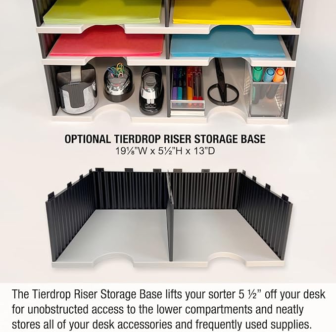 Ultimate Office TierDrop Desktop Organizer/Forms Sorter, 6-Compartments - Image 4