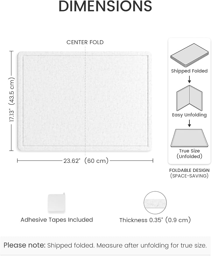 Fluxynara Bulletin Board, 23.6" x 17.5" Cork Board Alternative - Image 2