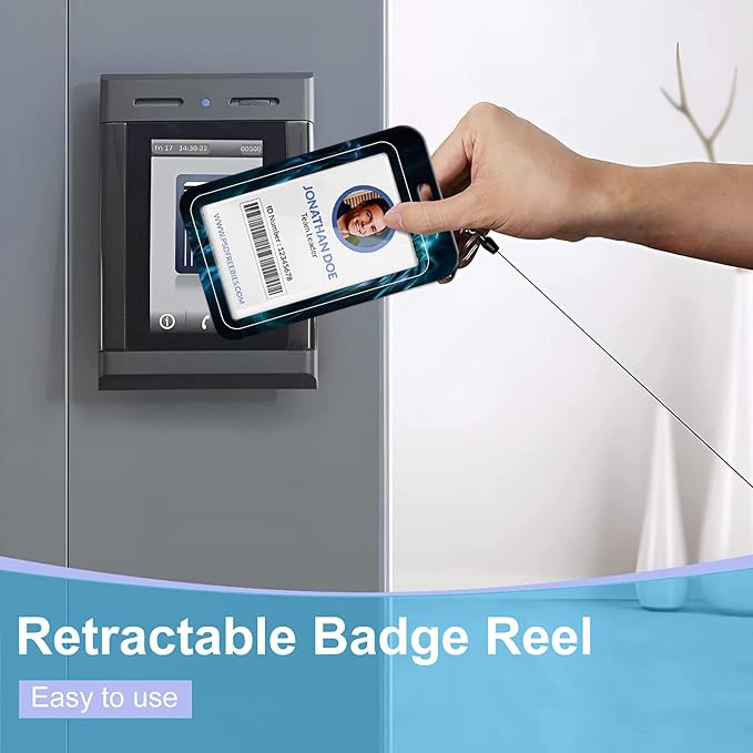 Badge Lanyard and ID Badge Holder, Retractable Badge Reels - Image 4