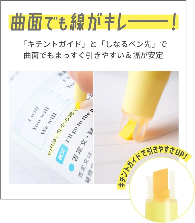 PILOT KIRE-NA Highlighter Set, Basic 5 Colors, Chisel and Fine Tip, Quick-Dry - Image 5