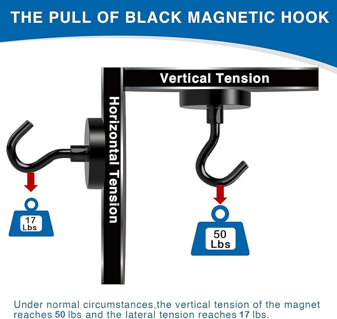 LOVIMAG Magnetic Hooks, 50lbs+ Magnets Hook 2026 Cruise Cabin Ship Essentials - Image 3