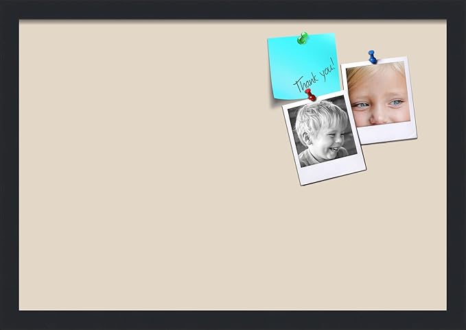 PinPix 22x15 Inch Cork Bulletin Board. This Decorative Framed Pin Board Comes with Desert Pastel Design and a Satin Black Frame. Ideal for Home Office Decor or Message Board (PinPix-1815)-DeskLoop Office