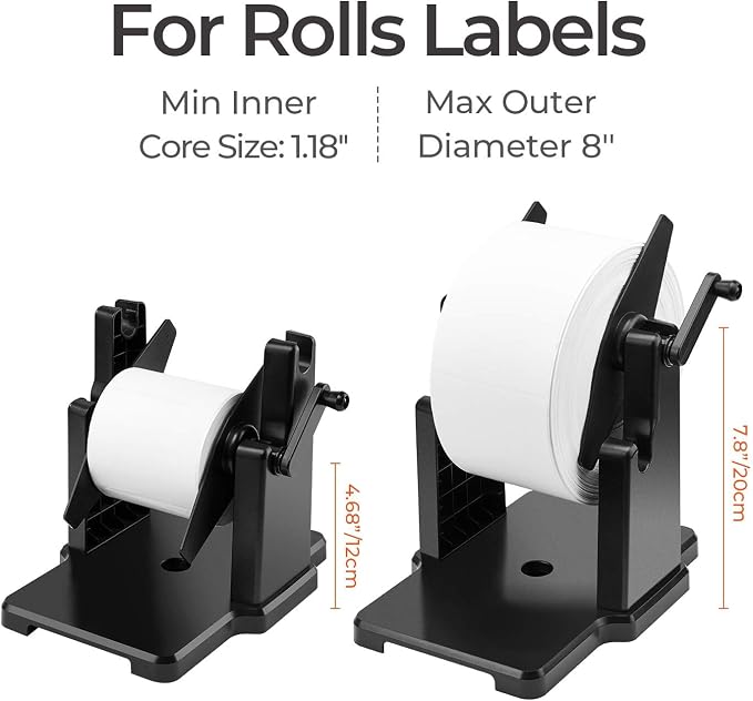MUNBYN External Rolls Label Holder | 2 in 1 Fan-Fold Stack Paper Holder - Image 2