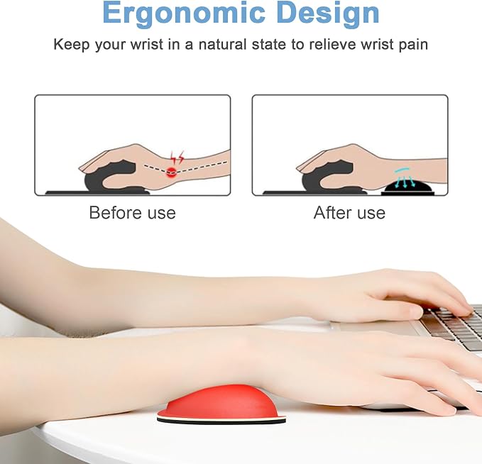 Dapesuom Mouse Wrist Rest, Cute Ergonomic Memory Foam Mouse Wrist - Image 3