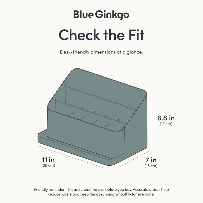 BLUE GINKGO Desk Organizer – Korean-Made Office Storage - Image 3