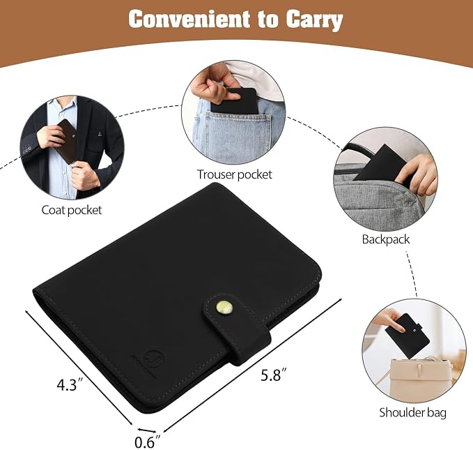 Jack&Chris Genuine Leather Handmade Passport Holder - Image 6