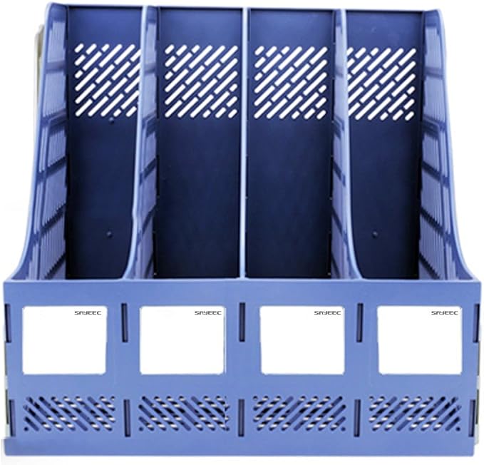 SAYEEC Sturdy Magazine Organizer Folder Desktop 4 Compartment File Holders - Image 3