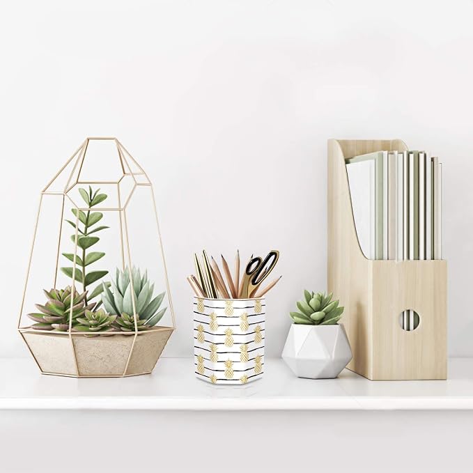 Pen Holder, Pencil Holder for Desk Pineapple Pattern Pencil Cup for Girls Kids - Image 6