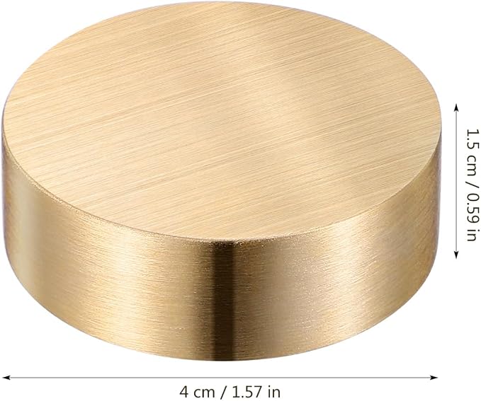 NOLITOY 4Pcs Solid Brass Paperweights, 1.57" Mini Metal Weights - Image 4