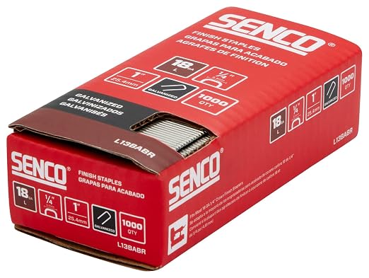 SENCO L13BABR 18 Gauge, 1/4" Crown Finish Staples, Galvanized - Image 3