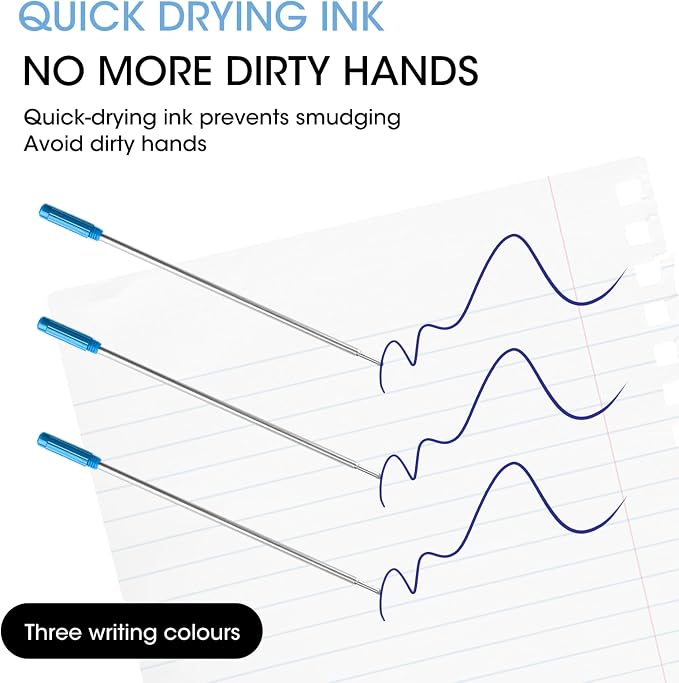 0.7 mm Ballpoint Ink Twist Pen Refills, Stationery Compatible - Image 5