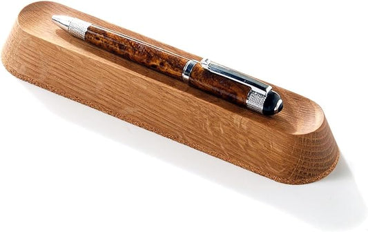 Wood Pen Tray – Handmade Walnut Desk Organizer, Minimalist Pen Holder for Office, Home, Gift(MODEL-2-OAK)-DeskLoop Office