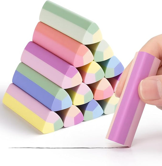 15 Pack Pencil Erasers, Colored Eraser for Kids Cute Orradores Escolares Eraser for School Office Art Erasers for Drawing-DeskLoop Office