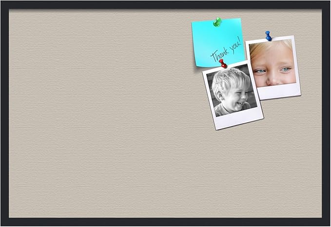 PinPix 36x24 Inch Cork Bulletin Board. This Decorative Framed Pin Board Comes with Desert Pastel Design and a Satin Black Frame. Ideal for Home Office Decor or Message Board (PinPix-1815)-DeskLoop Office