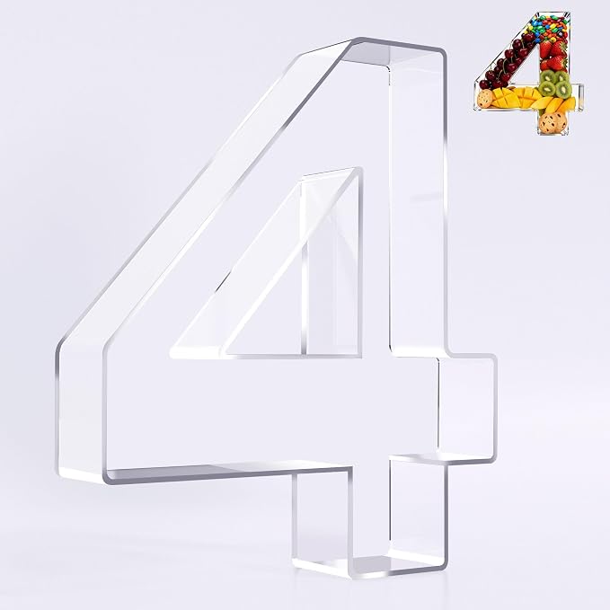 Ledido 10’’ Acrylic Number Charcuterie Board Box, Reusable Fillable Serving Tray by Ledido