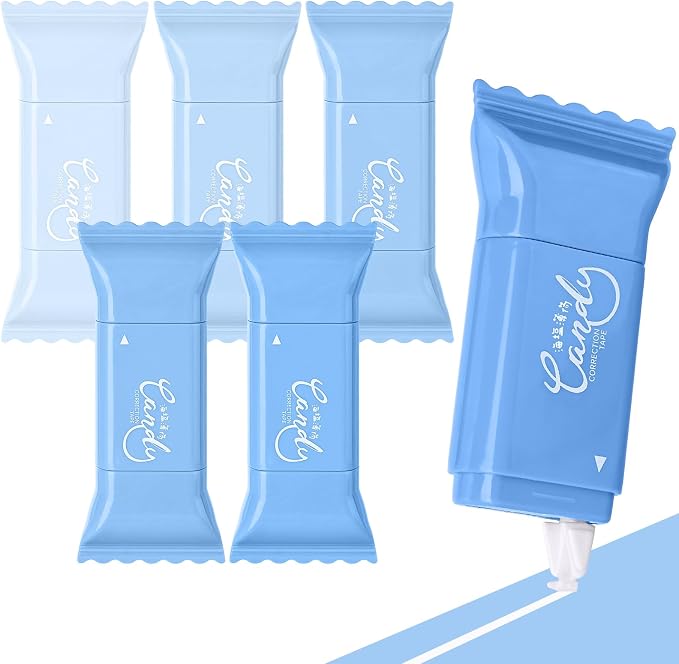Temiary 6 Pcs White Correction Tapes, Cute White Smooth Pull Out Tape by Temiary