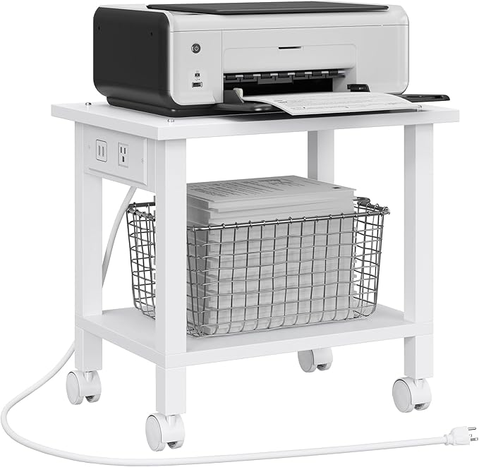 TUTOTAK 2 Tier Printer Stand, Rolling Printer Cart by ChoosetutotakFurnitureBuildYourCozyHome