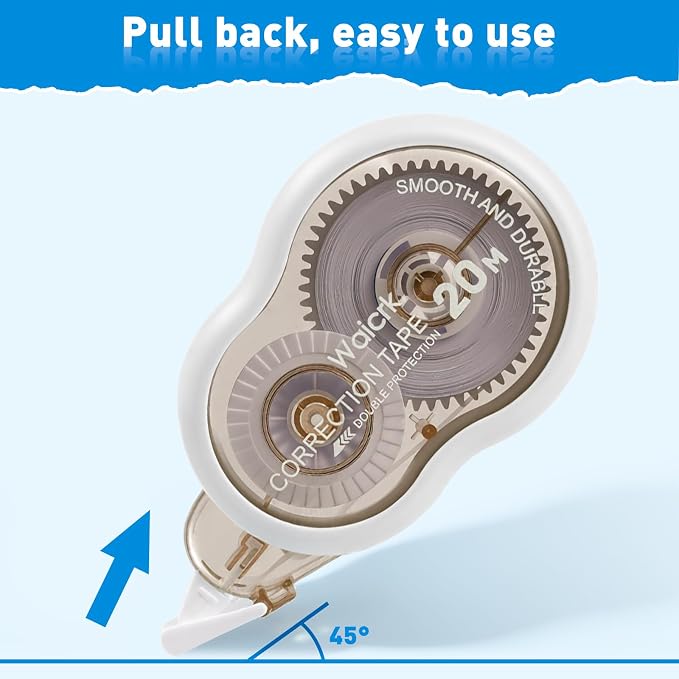Correction Tape with Dispenser, Tear-Resistant, Easy-to-Use Applicator - Image 5