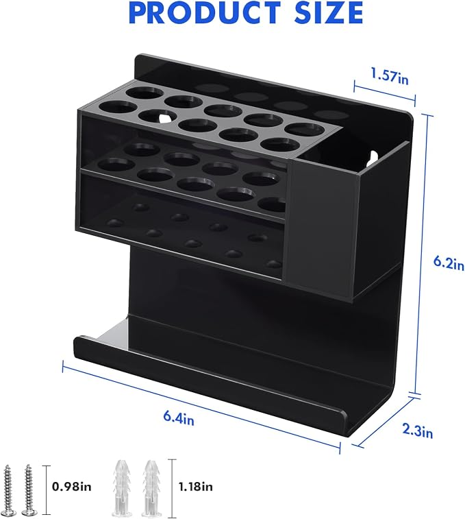 Black Magnetic Dry Erase Marker Holder - Image 7