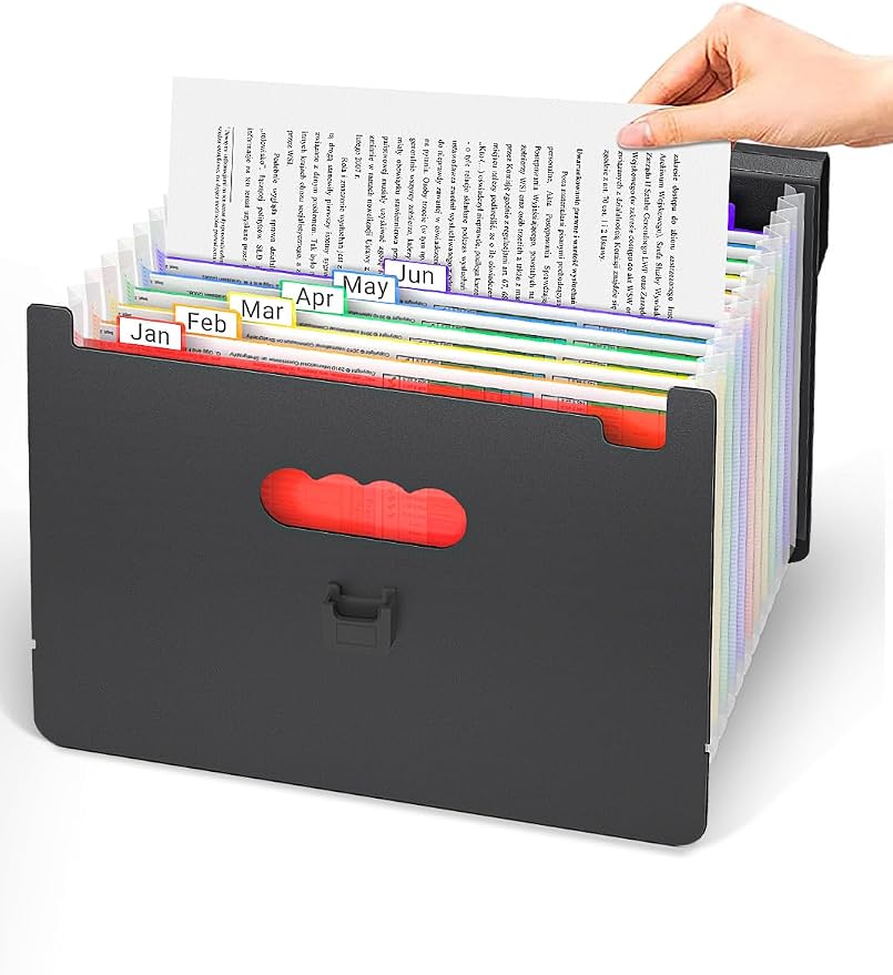 Expanding File Folder/Accordion File Organizer/Portable File Box - Image 6