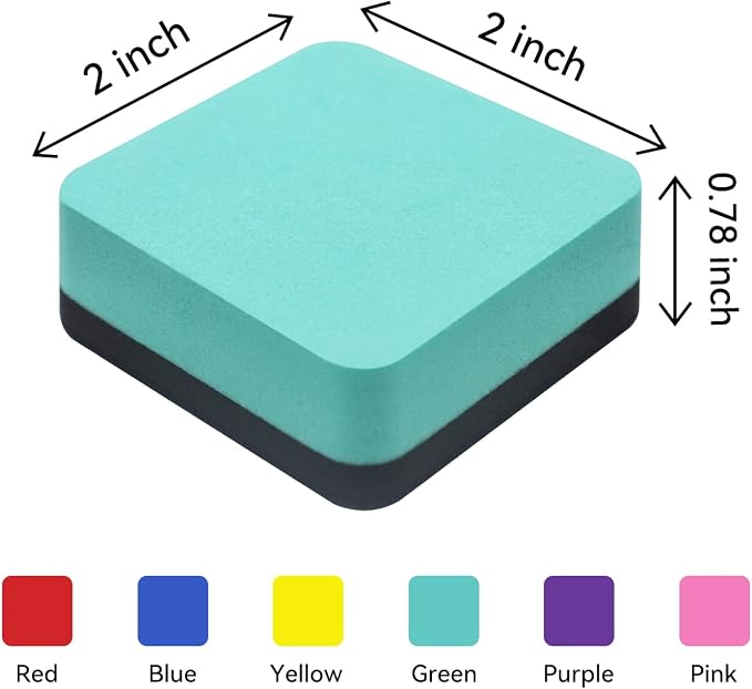 Dry Erase Erasers, 6 Colors - Image 2