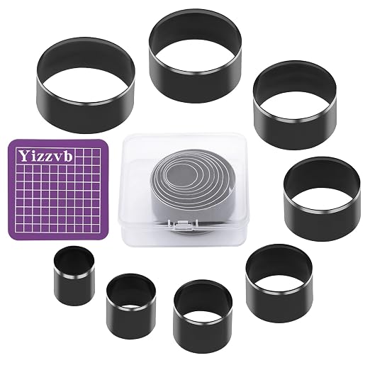 8 Pcs Leather Circle Cutter Tool Set, Leather Punch Tool, High Carbon Steel by yizzvb