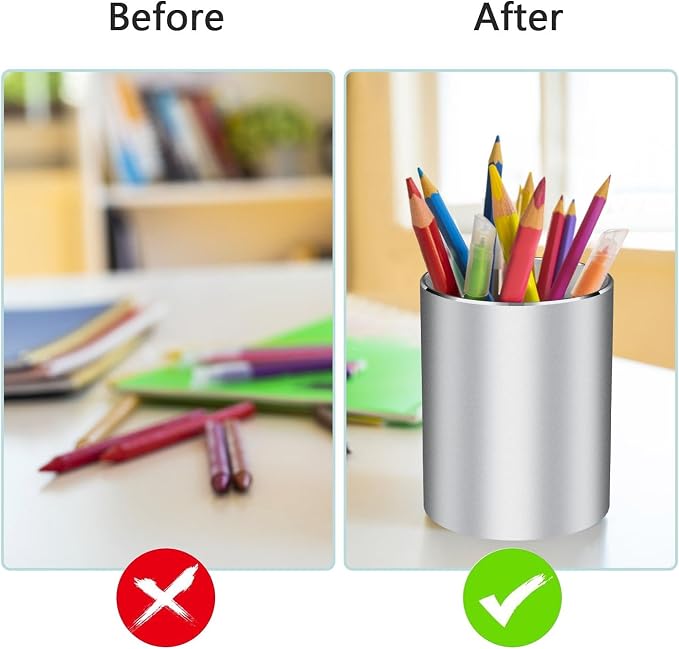 Pen holder, aluminum alloy waterproof pen holder, desktop simple and modern - Image 5