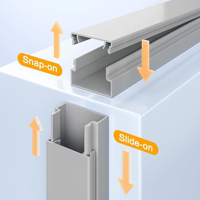 Delamu 157in Cord Hider, Cord Cover Wall Cable Management, Paintable Wire Cover - Image 5