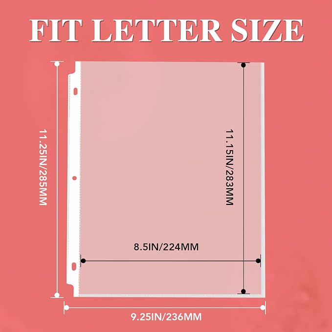 150 Pack Sheet Protectors 8.5 x 11 inch Clear Page Protectors - Image 3