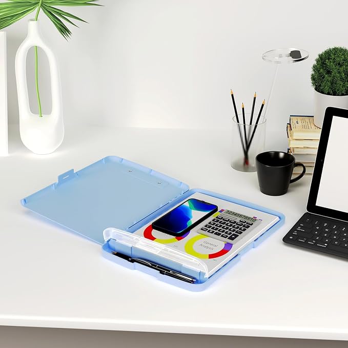 Piasoenc Clipboard with Storage, 8.5 x 11 Organization Box with Pen Holder and - Image 7