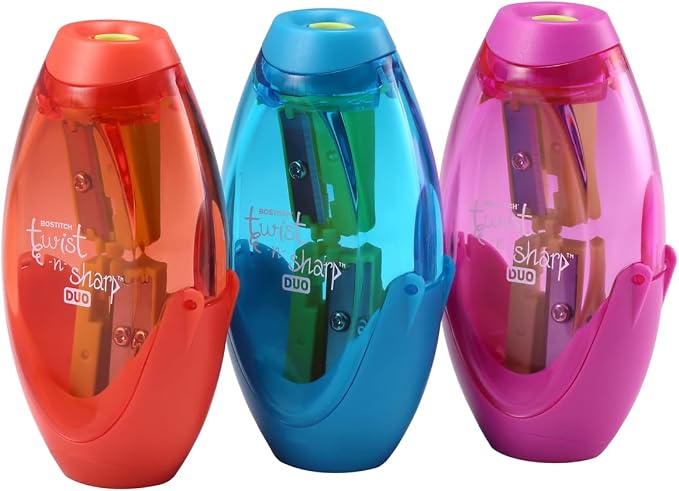 Bostitch Office Twist-N-Sharp Manual Pencil Sharpener, 2 Holes - Image 2
