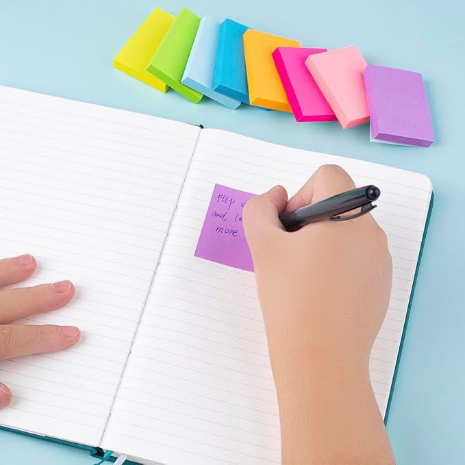 Mini Sticky Notes 1.5x2 Inches, Bright Colors Self-Stick Pads, 24 Pack - Image 5