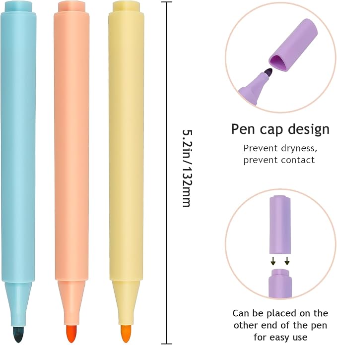 Ddaowanx Dry Erase Markers, Aesthetic Erasable Whiteboard Marker, Gifts - Image 2