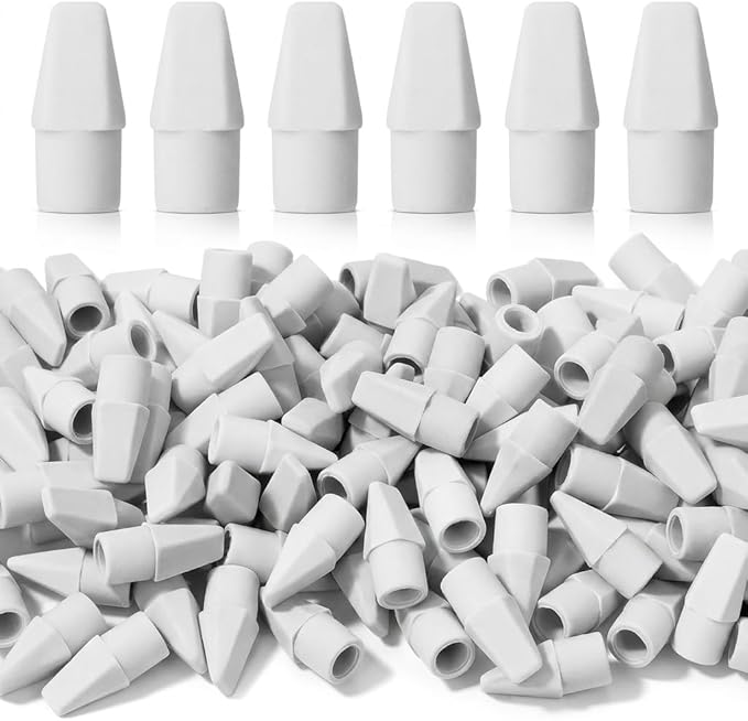 Mr. Pen- White Pencil Top Erasers, Eraser Caps by MrPen