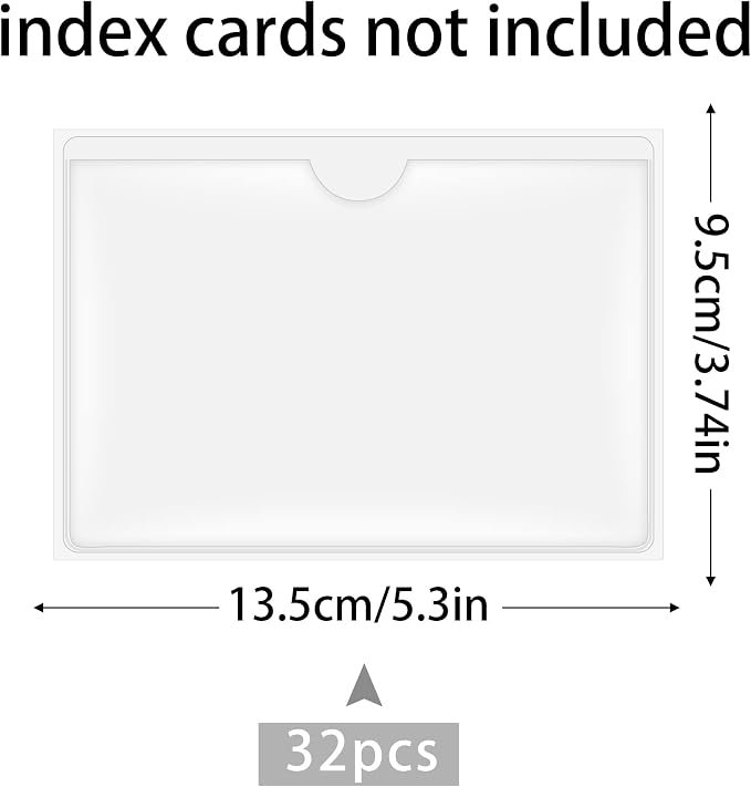 Antner 32 Pack Self-Adhesive Index Card Pockets - Image 4