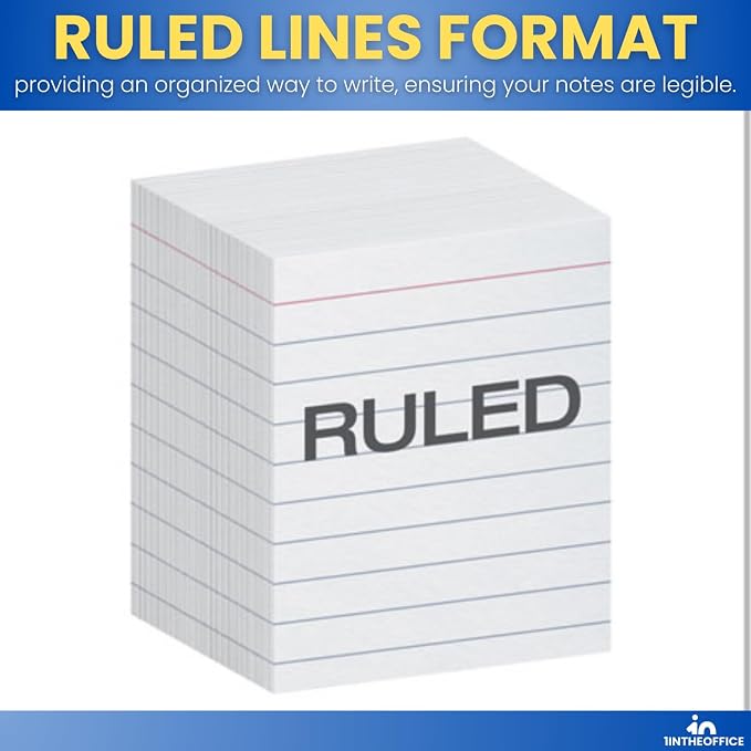 1InTheOffice Ruled Mini Index Cards 3 x 2.5 - Image 3