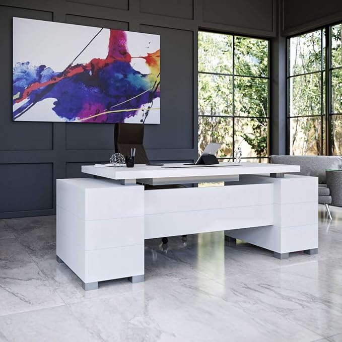 ZURI Forbes Genuine Leather Aluminum Base High Back Executive Chair - Dark Brown-DeskLoop Office