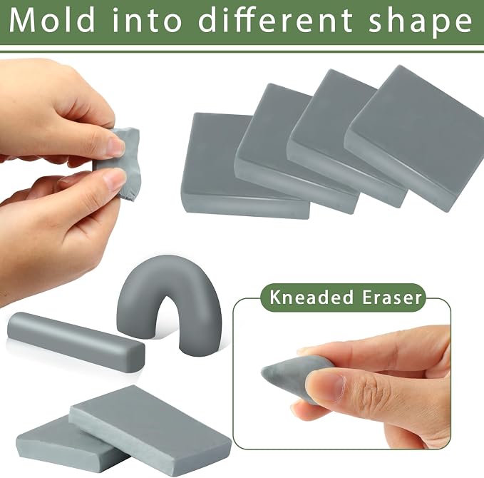 Phinus Kneaded Erasers for Artists, Drawing Eraser, Absorbent Kneaded Eraser - Image 3