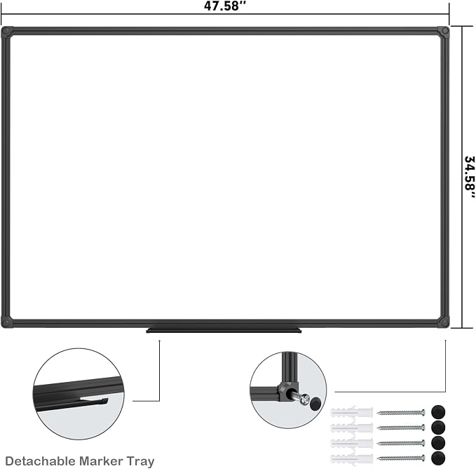 JILoffice Magnetic Whiteboard/White Board, Dry Erase Board 48 x 36 Inch - Image 2