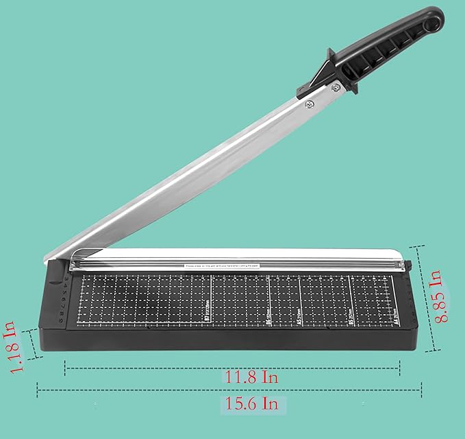 A4 Heavy Duty Paper Cutter, 15.6 in x 8.8 in 8 Sheets Capacity Paper Trimmer - Image 4