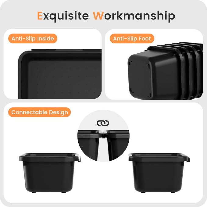 A-LuGei 【】 【】 Black Drawer Organizer, Makeup organizer - Image 7