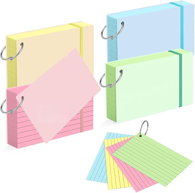 HAUTOCO 400 PCS Colored Flash Cards 3x5 by HAUTOCO